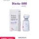 DIXRIA-500 Injection vial with Amikacin Sulphate 500mg, Methyl Paraben, and Propyl Paraben composition.