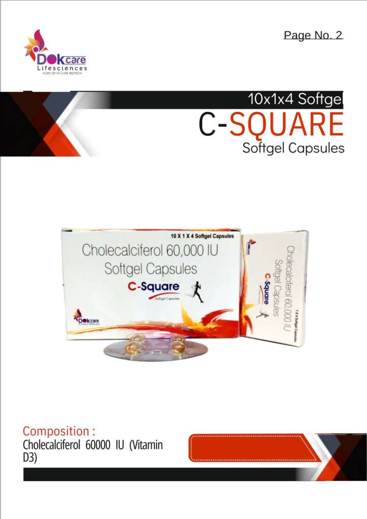 Vitamin D3 Supplement 60000 Iu - Dokcare Lifesciences